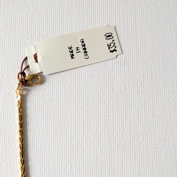 Vintage Blue & Clear Rhinestone Necklace – With Tag - Picture 3 of 14